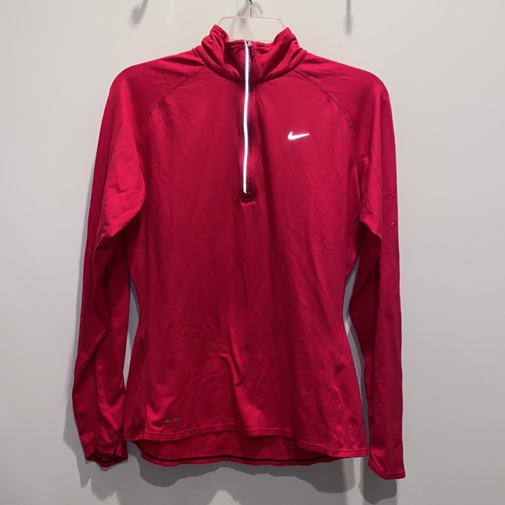 Magenta Nike dri-fit pull over quarter zip - medium